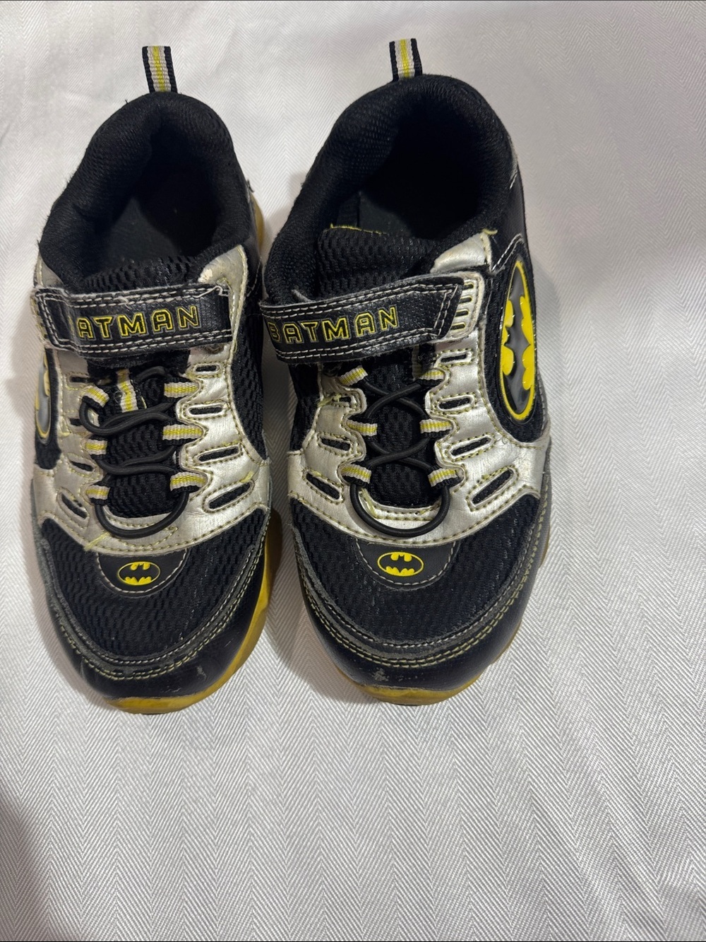 Batman Black and Yellow Kids Athletic Sneakers